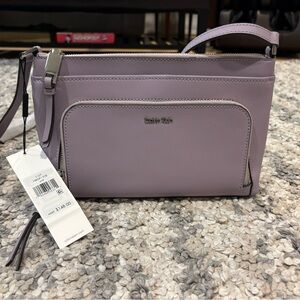 Calvin Klein Purple Clutch Wristlet Sleek Design